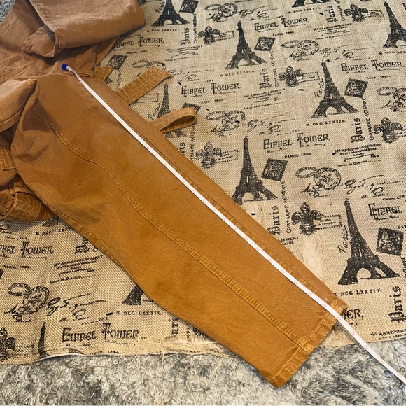 Universal Thread NWOT! Mustard Yellow Duck Stretch Denim Overalls Romper Size 2 - Picture 16 of 16